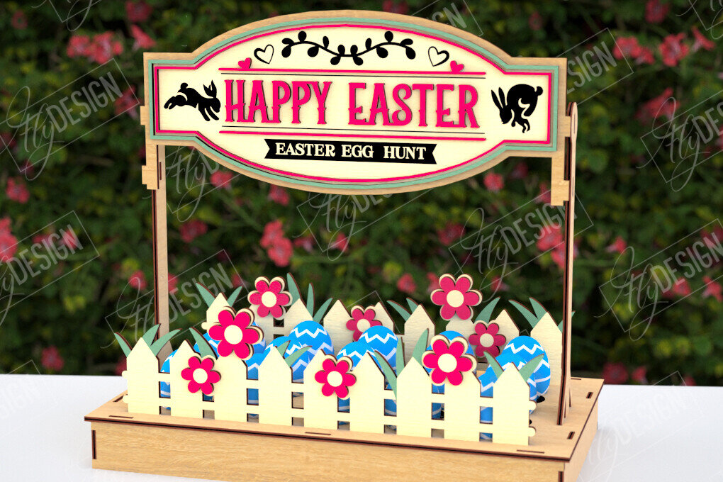 Σετ των 2 Intra απο ξύλο plywood 3mm-4mm πάχος - Στάση αυγών για το πασχαλινό πακέτο | Αυγοθήκη Δίασταση 15x15 cm INTRAFABR-118280442