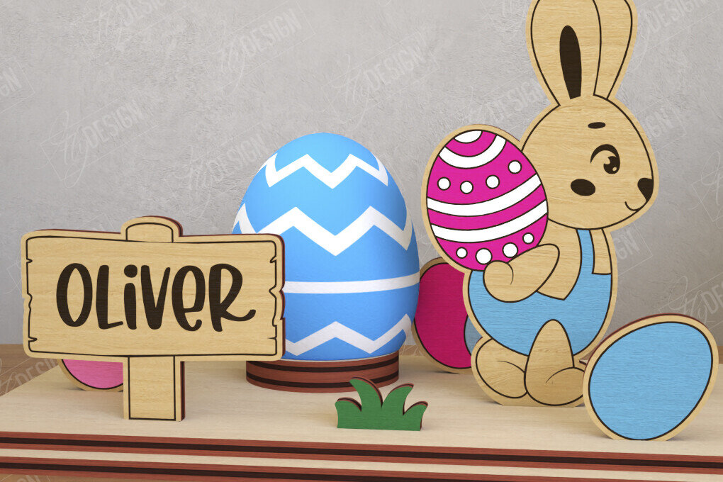 Σετ των 3 Intra απο ξύλο plywood 3mm-4mm πάχος - Αυγοστάσιο για το Πάσχα | Πασχαλινή αυγοθήκη Δίασταση 15x15 cm INTRAFABR-116205251