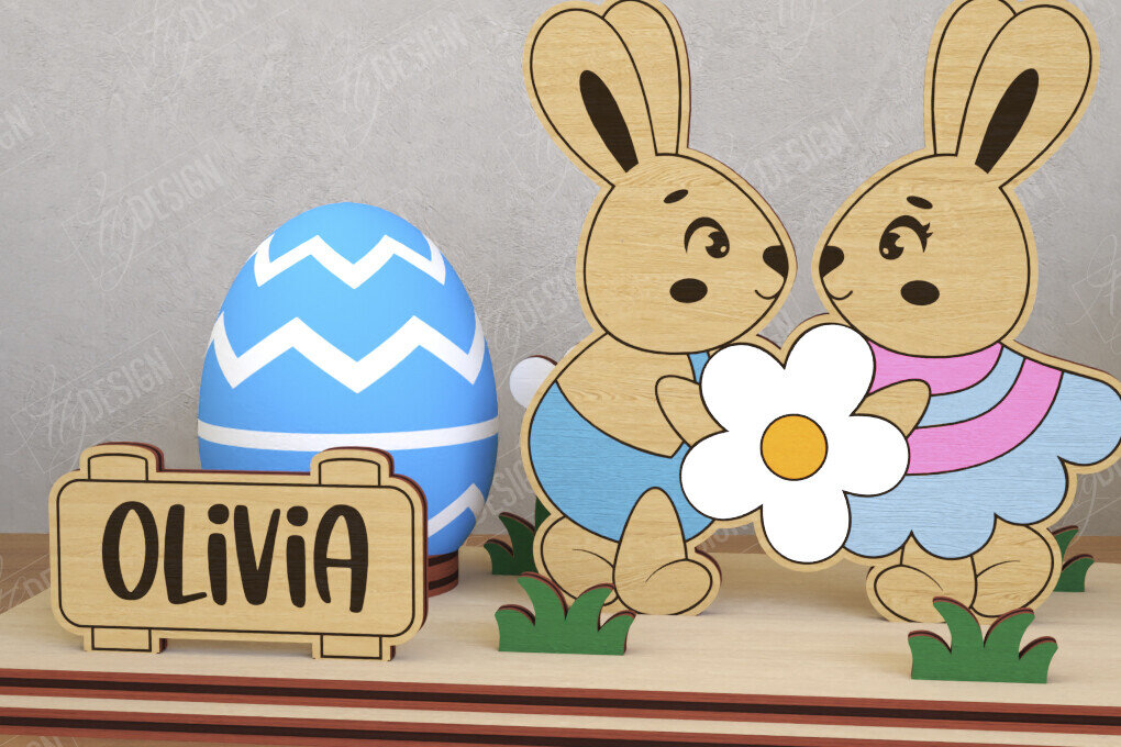 Intra απο ξύλο plywood 3mm-4mm πάχος - Αυγοστάσιο για το Πάσχα | Πασχαλινή αυγοθήκη Δίασταση 15x15 cm INTRAFABR-116205438