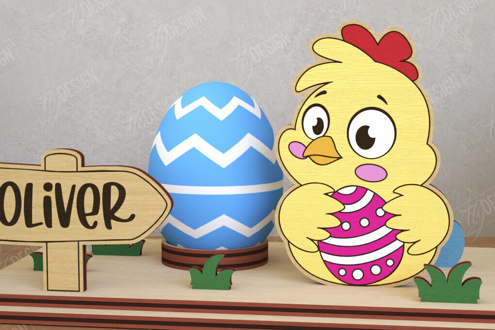 Σετ των 2 Intra απο ξύλο plywood 3mm-4mm πάχος - Αυγοστάσιο για το Πάσχα | Πασχαλινή αυγοθήκη Δίασταση 15x15 cm INTRAFABR-116205452