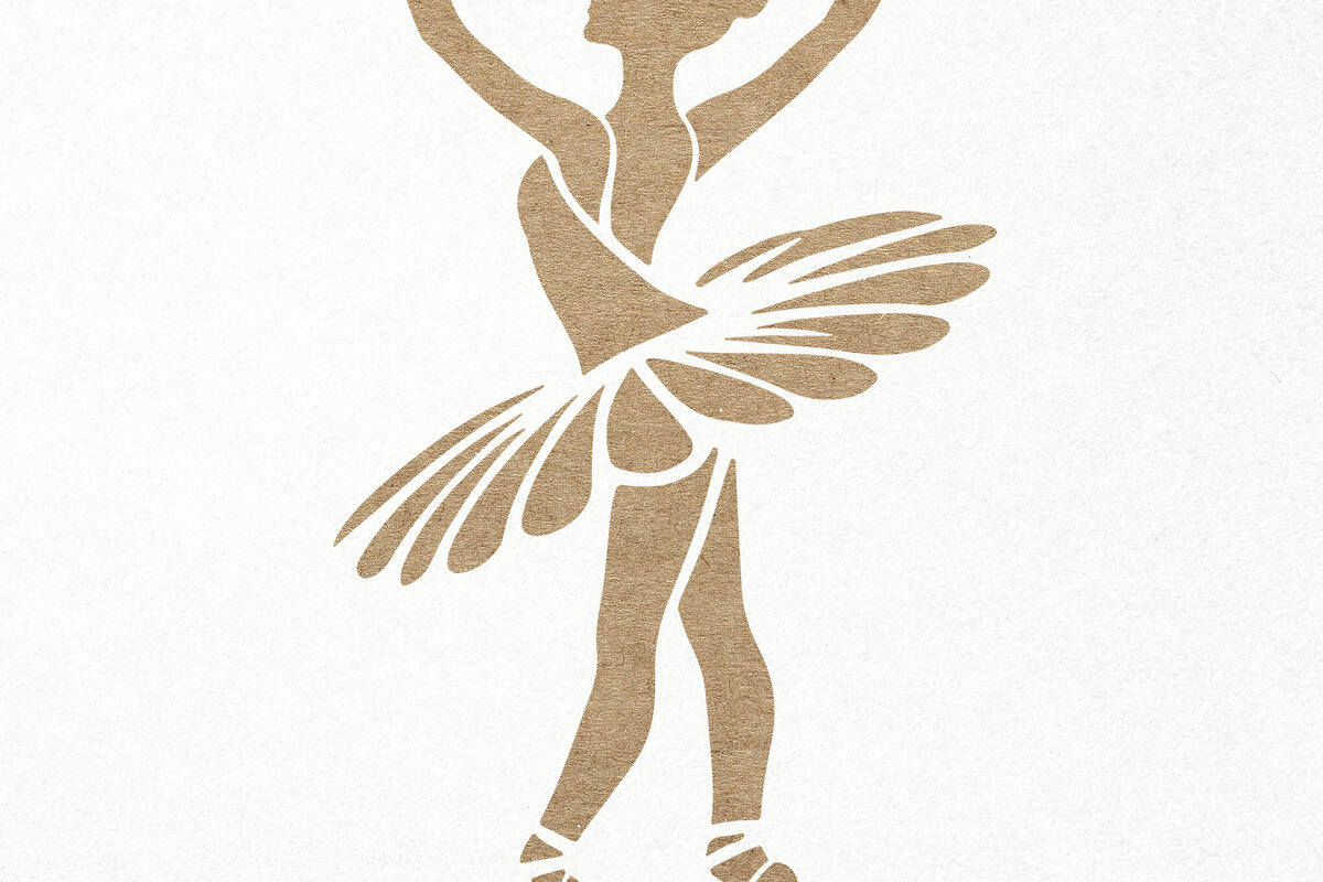 Intra απο ξύλο plywood 3mm-4mm πάχος - Κομψή μπαλαρίνα που χορεύει  Δίασταση 30x20 cm INTRAFABR-115240437