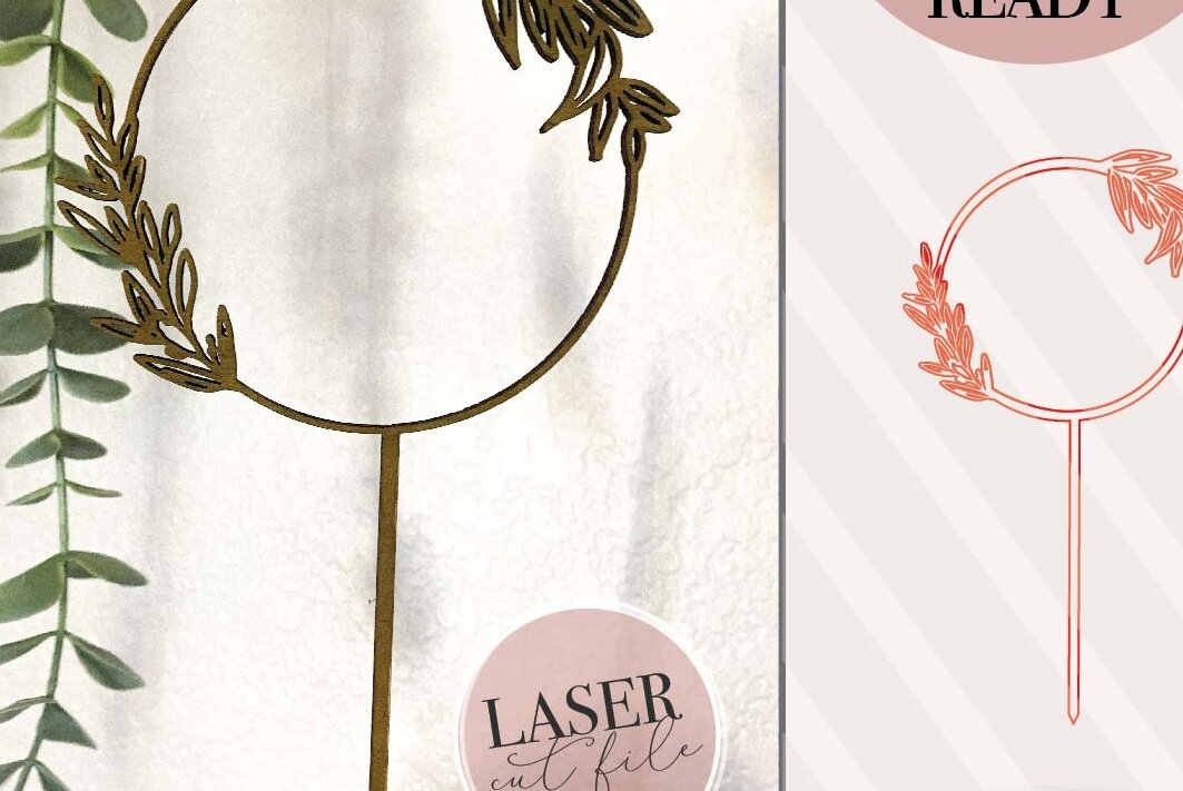 Σετ των 3 Intra απο ξύλο plywood 3mm-4mm πάχος - Κομψό Cake Topper  Δίασταση 20x20 cm INTRAFABR-71917917