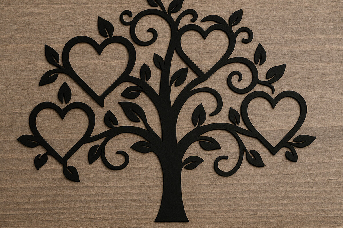 Σετ των 2 Intra απο ξύλο plywood 3mm-4mm πάχος - Κομψό οικογενειακό πλαίσιο  Δίασταση 20x25 cm INTRAFABR-122431665