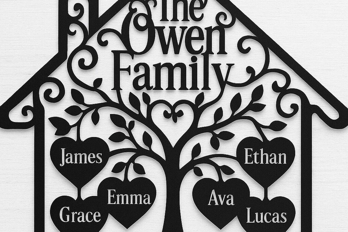 Σετ των 3 Intra απο ξύλο plywood 3mm-4mm πάχος - Κομψό οικογενειακό πλαίσιο  Δίασταση 20x25 cm INTRAFABR-122433558