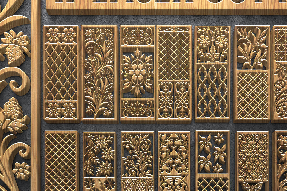 Intra απο ξύλο plywood 3mm-4mm πάχος - Κομψά φλοράλ πάνελ με  Δίασταση 4500x5400 cm INTRAFABR-124676925