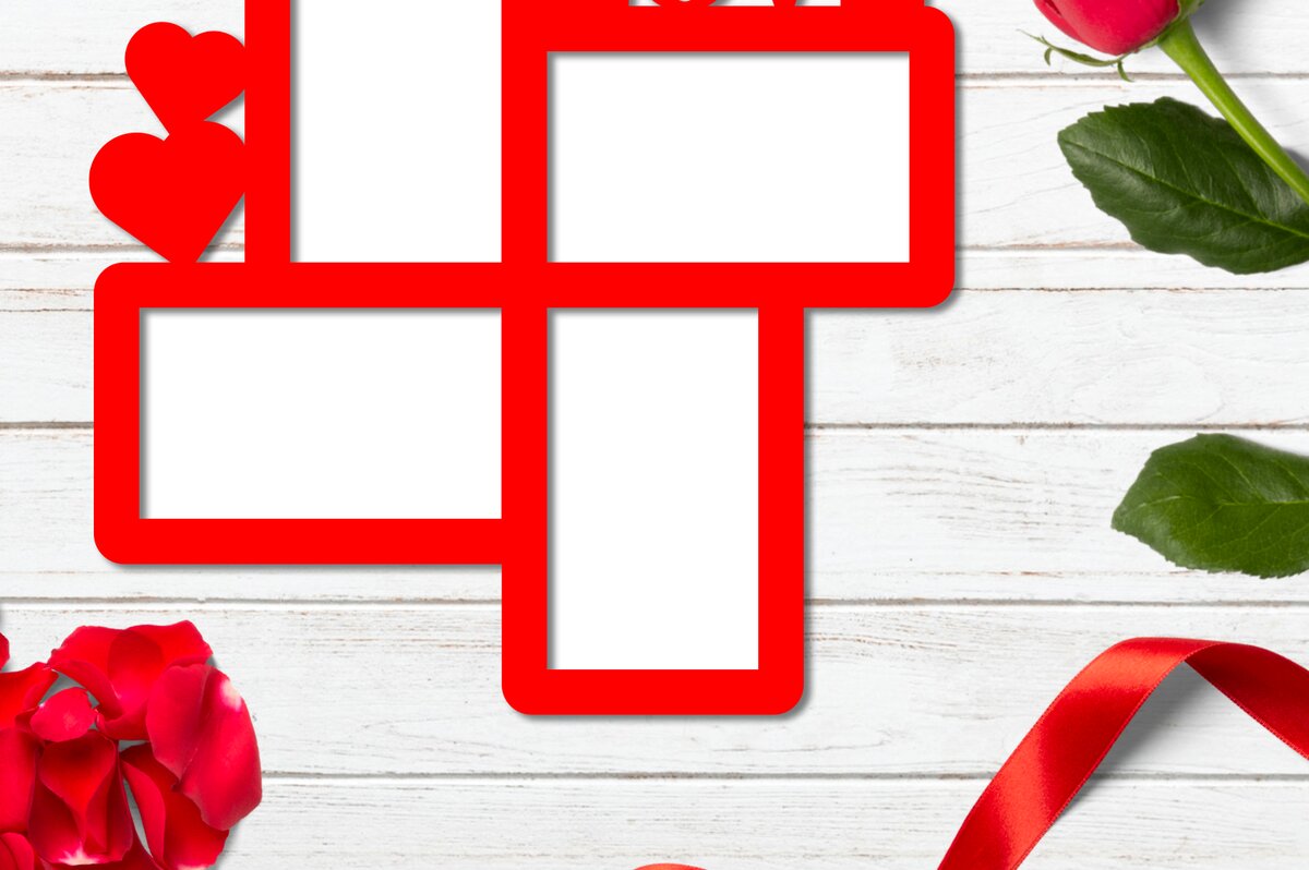 Σετ των 2 Intra απο ξύλο plywood 3mm-4mm πάχος - Κομψή κορνίζα φωτογραφιών Love Cut με λέιζερ Δίασταση 20x25 cm INTRAFABR-82711408