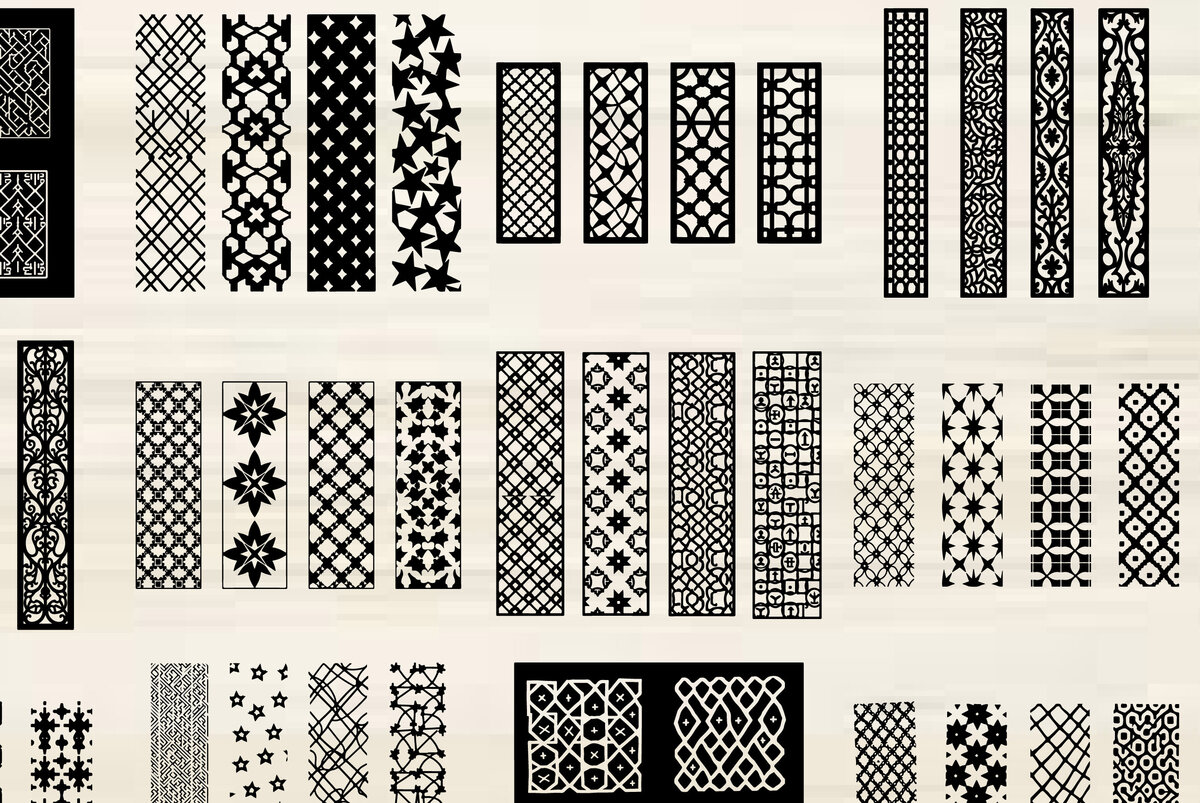 Σετ των 2 Intra απο ξύλο plywood 3mm-4mm πάχος - Κομψό σετ πάνελ κοπής με λέιζερ Δίασταση 20x25 cm INTRAFABR-125387917