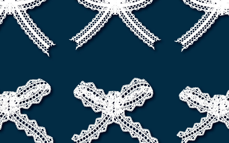 Σετ των 3 Intra απο ξύλο plywood 3mm-4mm πάχος - Κομψοί φιόγκοι από λευκό δαντέλα για μωρά και εφήβους Δίασταση 20x20 cm INTRAFABR-111343085