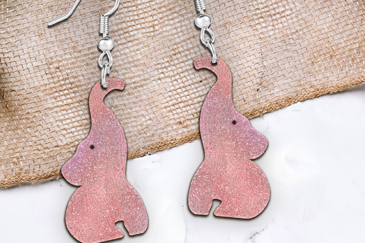 Σετ των 3 Intra απο ξύλο plywood 3mm-4mm πάχος - Σκουλαρίκια ελέφαντα . Δίασταση 3x3 cm INTRAFABR-112325232