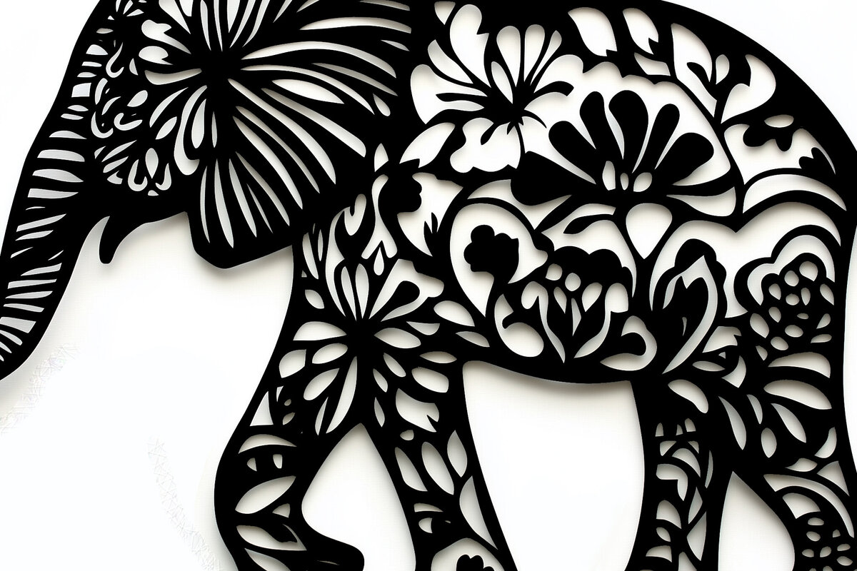 Intra απο ξύλο plywood 3mm-4mm πάχος - Πρότυπο κοπής με λέιζερ κοπής χαρτιού ελέφαντα Δίασταση 10x15 cm INTRAFABR-104287791