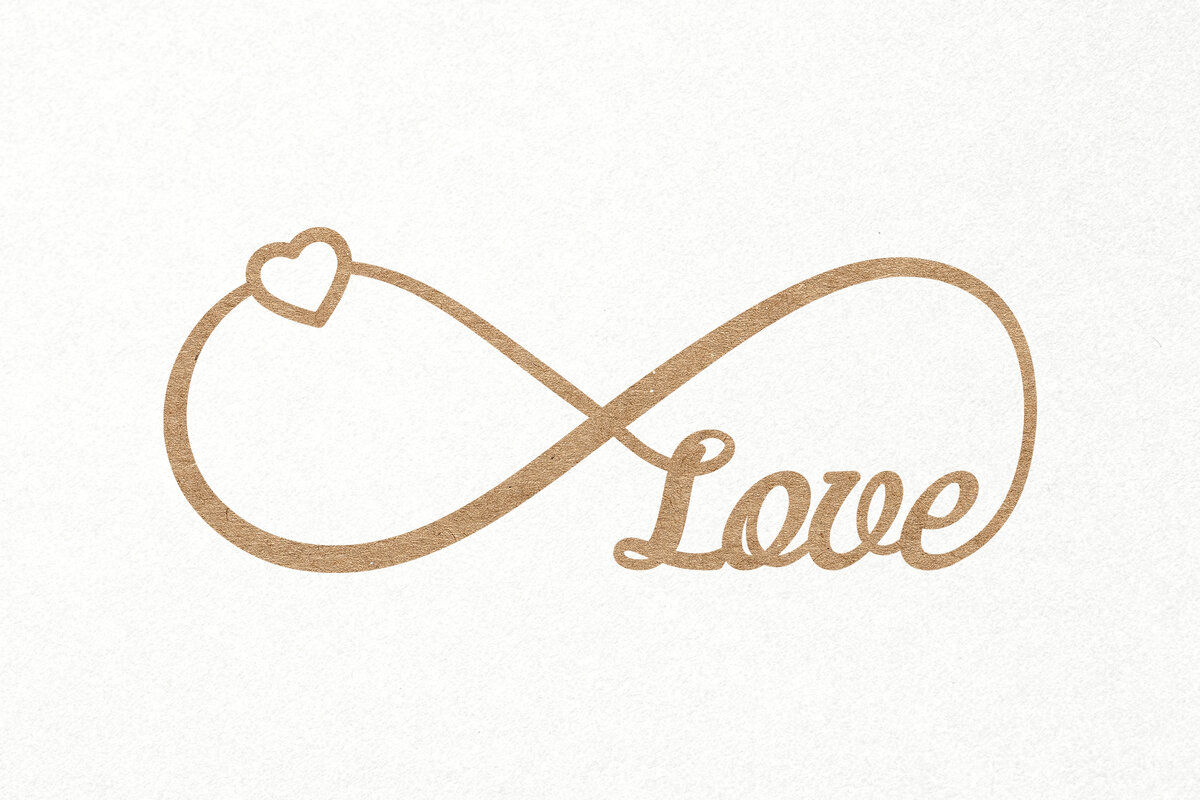 Σετ των 2 Intra απο ξύλο plywood 3mm-4mm πάχος - Endless Infinity Love Cake Topper  Δίασταση 20x20 cm INTRAFABR-24757052