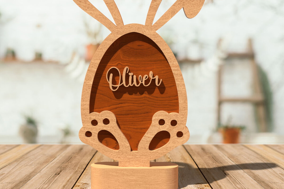 Σετ των 3 Intra απο ξύλο plywood 3mm-4mm πάχος - Χαραγμένο Πασχαλινό Αυγό  Δίασταση 20x20 cm INTRAFABR-116355388