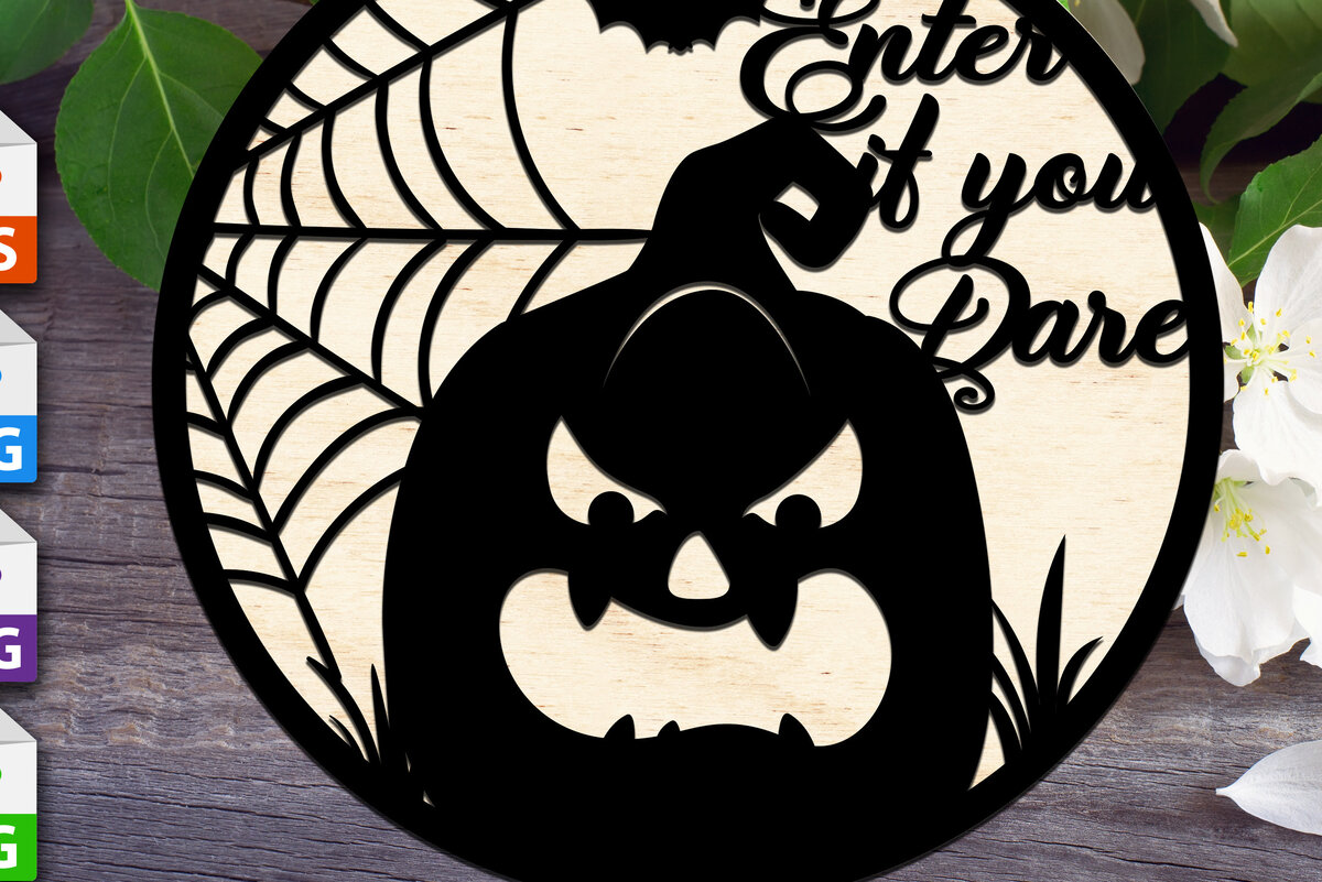 Intra απο ξύλο plywood 3mm-4mm πάχος - Εισαγάγετε αν τολμάτε κολοκύθα 16 ιντσών γύρο Δίασταση 15x15 cm INTRAFABR-75709037