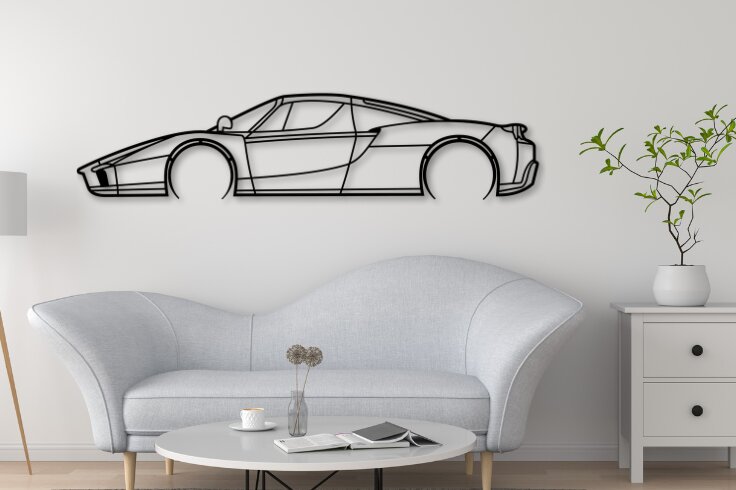 Σετ των 2 Intra απο ξύλο plywood 3mm-4mm πάχος - Διανυσματικό μοντέλο σχεδίασης Enzo Car Laser Cut Δίασταση 20x20 cm INTRAFABR-112499959