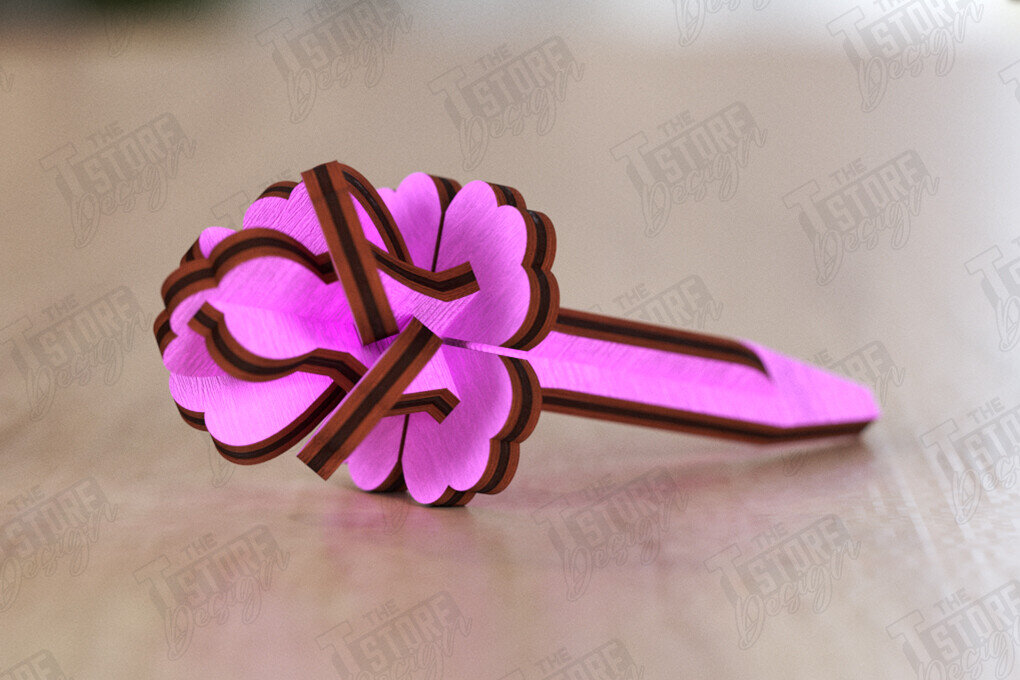 Intra απο ξύλο plywood 3mm-4mm πάχος - Eternal Flower Cut Laser | Ιδέα δώρου Δίασταση 20x20 cm INTRAFABR-119959404