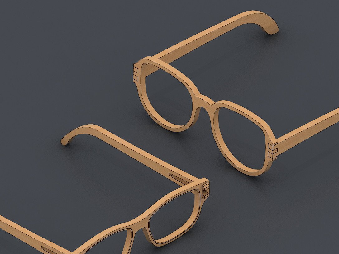 Intra απο ξύλο plywood 3mm-4mm πάχος - Λίμες κοπής με λέιζερ γυαλιών, Ξύλινα γυαλιά Δίασταση 30x20 cm INTRAFABR-40246121