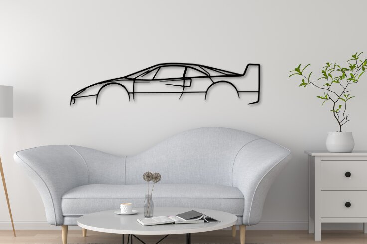 Σετ των 2 Intra απο ξύλο plywood 3mm-4mm πάχος - F40 Πρότυπο αυτοκινήτου κοπής με λέιζερ Dxf  Δίασταση 20x20 cm INTRAFABR-112750622