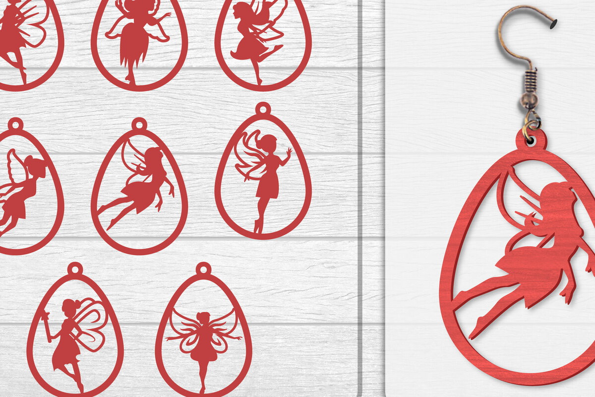 Σετ των 3 Intra απο ξύλο plywood 3mm-4mm πάχος - Σκουλαρίκια Fairy Lasercut BNDLES 8 ΣΧΕΔΙΑ Δίασταση 3x3 cm INTRAFABR-115059014