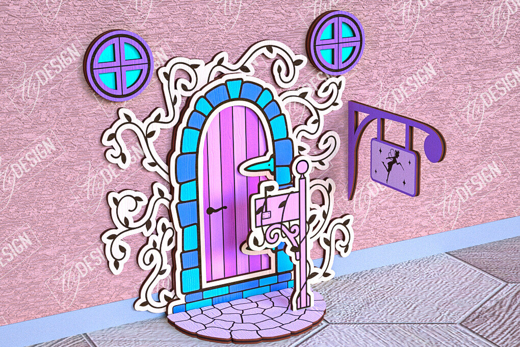 Intra απο ξύλο plywood 3mm-4mm πάχος - Fairy Garden Door Design | Νεραϊδόσπιτο Δίασταση 30x20 cm INTRAFABR-95987118