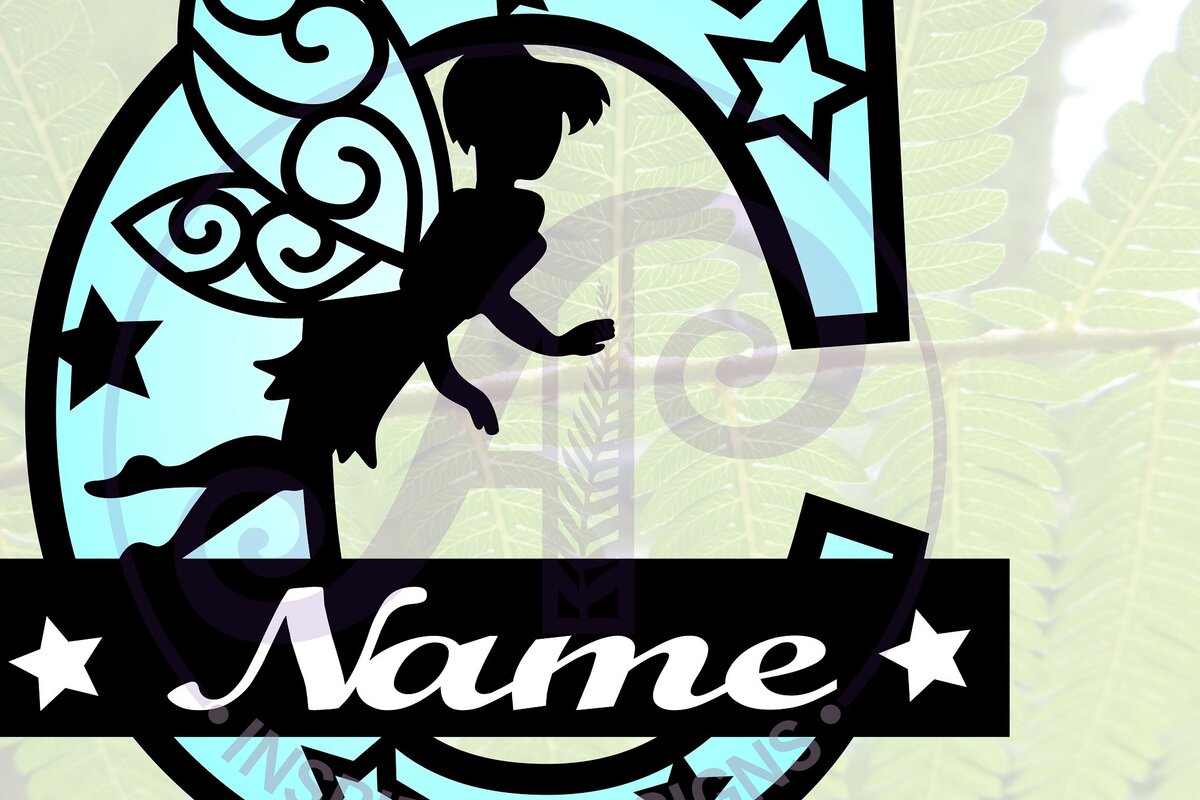 Intra απο ξύλο plywood 3mm-4mm πάχος - Fairy Letter C Μονόγραμμα  Cut  Δίασταση 30x20 cm INTRAFABR-69040516