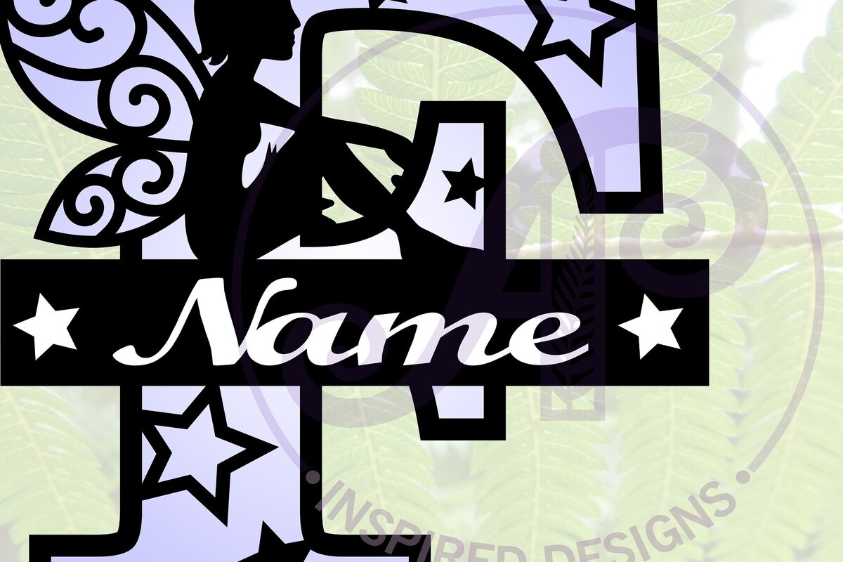 Intra απο ξύλο plywood 3mm-4mm πάχος - Fairy Letter F Μονόγραμμα  Cut  Δίασταση 30x20 cm INTRAFABR-69040588