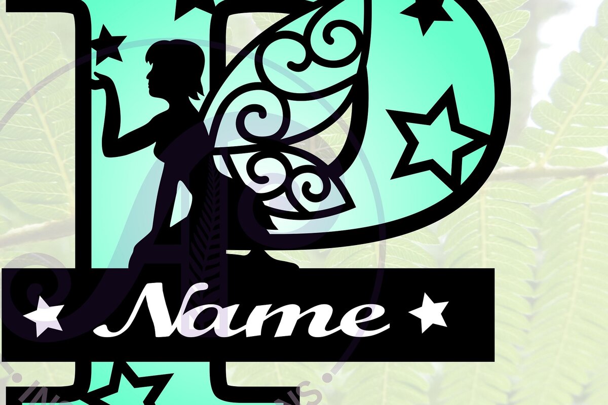 Intra απο ξύλο plywood 3mm-4mm πάχος - Fairy Letter P Μονόγραμμα  Cut  Δίασταση 30x20 cm INTRAFABR-69041187