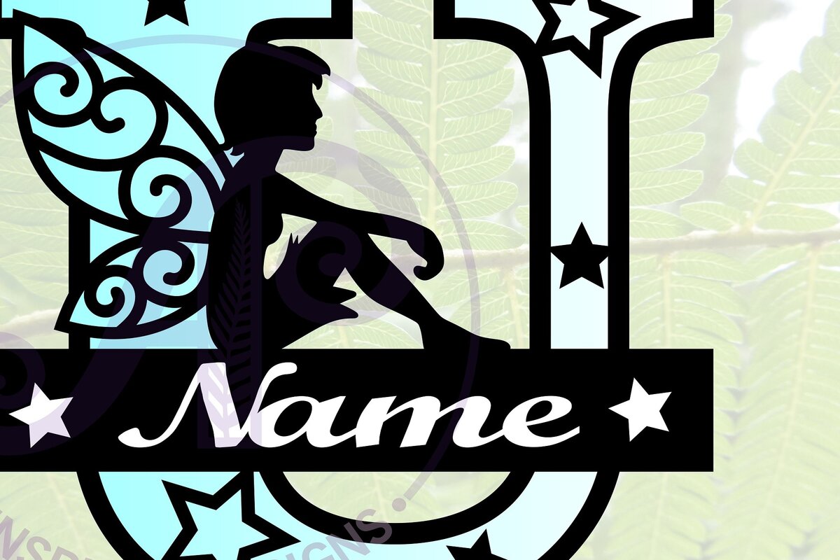 Intra απο ξύλο plywood 3mm-4mm πάχος -  περικοπής Fairy Letter U Monogram  Δίασταση 30x20 cm INTRAFABR-69041557