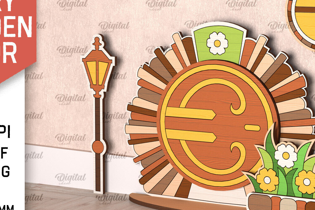 Intra απο ξύλο plywood 3mm-4mm πάχος - Fairy Ξύλινη Πόρτα Κήπου  Δίασταση 30x20 cm INTRAFABR-99390113