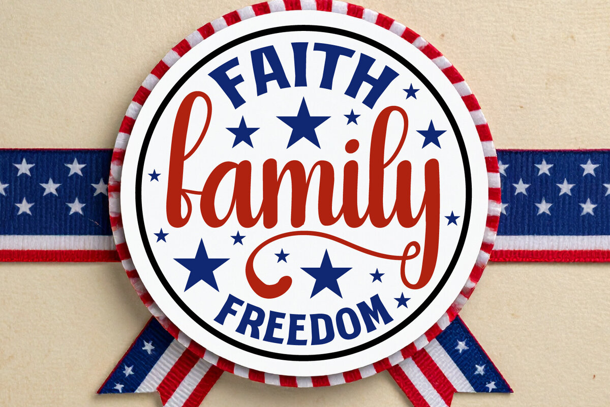 Intra απο ξύλο plywood 3mm-4mm πάχος - Faith Family Freedom USA στρογγυλή πινακίδα πόρτας Δίασταση 40x50 cm INTRAFABR-123523877