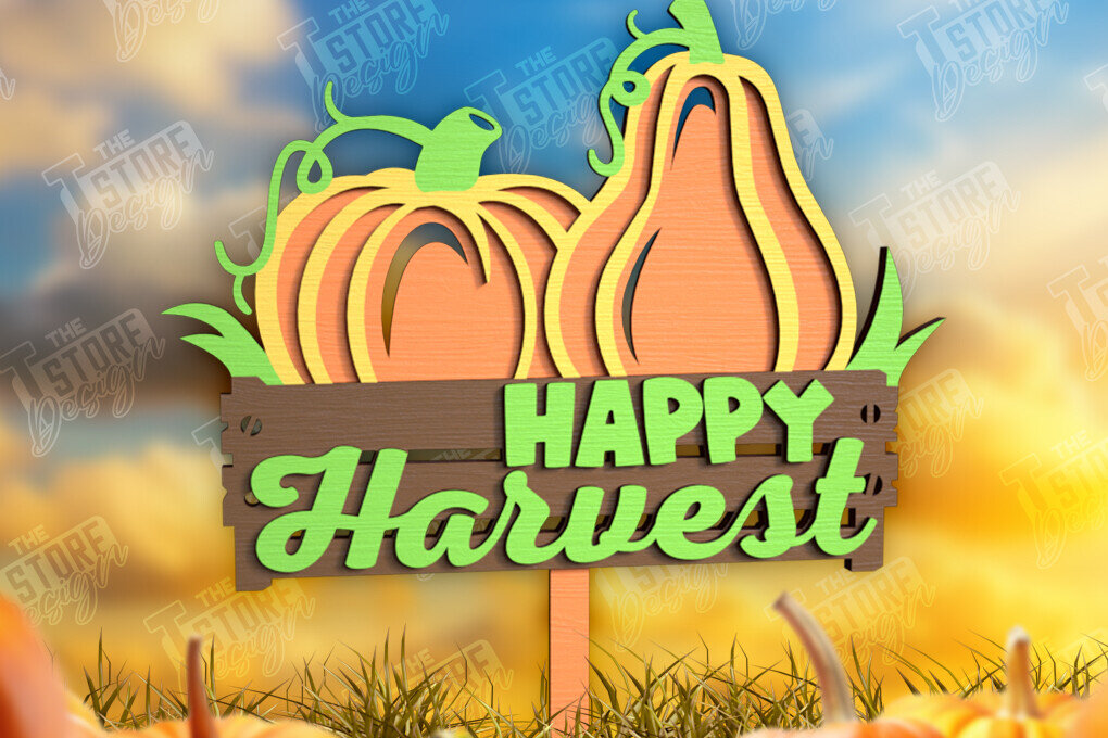 Σετ των 2 Intra απο ξύλο plywood 3mm-4mm πάχος - Fall Garden Stake | Διακόσμηση Κήπου Δίασταση 20x20 cm INTRAFABR-103930013