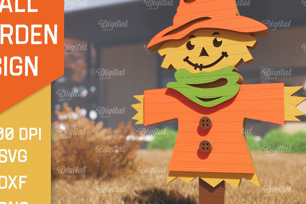 Intra απο ξύλο plywood 3mm-4mm πάχος - Fall Garden Stake. Σημάδι πτώσης Δίασταση 30x20 cm INTRAFABR-102603614