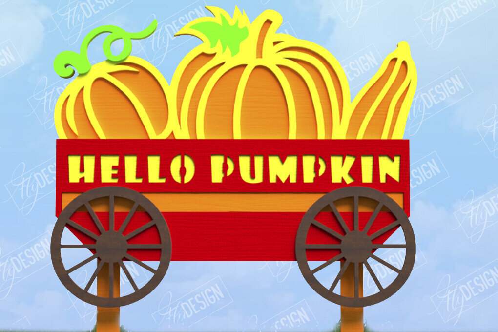 Σετ των 3 Intra απο ξύλο plywood 3mm-4mm πάχος - Fall Garden Stake | Πάσσαλος γκαζόν | Συγκομιδή Δίασταση 20x20 cm INTRAFABR-104378886