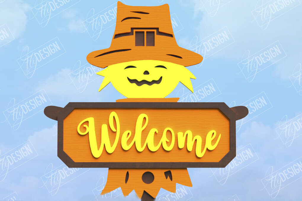 Σετ των 2 Intra απο ξύλο plywood 3mm-4mm πάχος - Fall Garden Stake | Πάσσαλος γκαζόν | Συγκομιδή Δίασταση 20x20 cm INTRAFABR-104378562