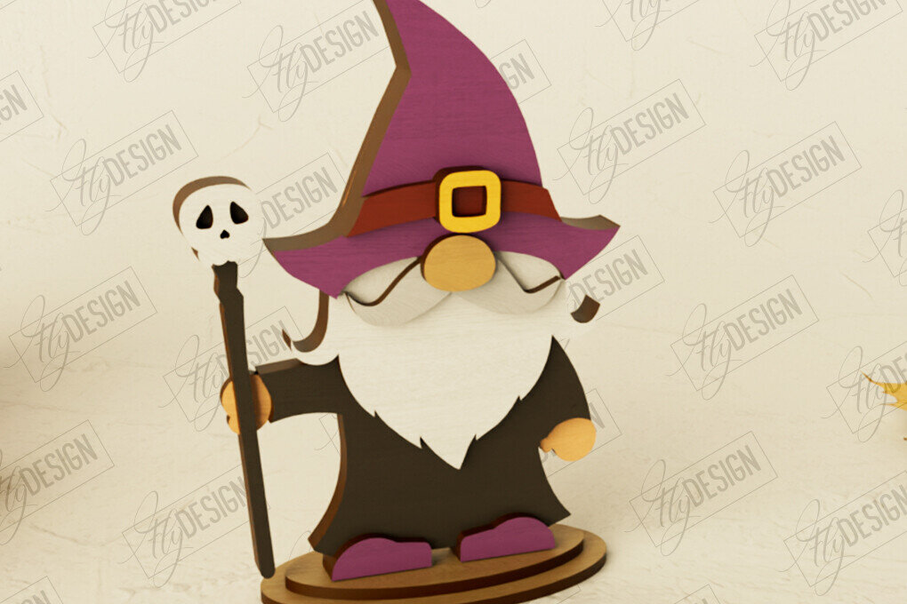 Σετ των 2 Intra απο ξύλο plywood 3mm-4mm πάχος - Fall Gnomes | Halloween Gnomes | CNC Δίασταση 15x15 cm INTRAFABR-105708135