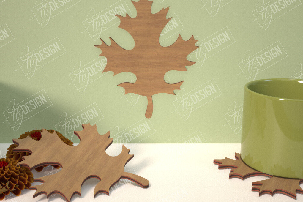 Intra απο ξύλο plywood 3mm-4mm πάχος - Φθινοπωρινό φύλλο | Φθινοπωρινά Σύμβολα | Φθινοπωρινή σεζόν Δίασταση 30x20 cm INTRAFABR-103509904