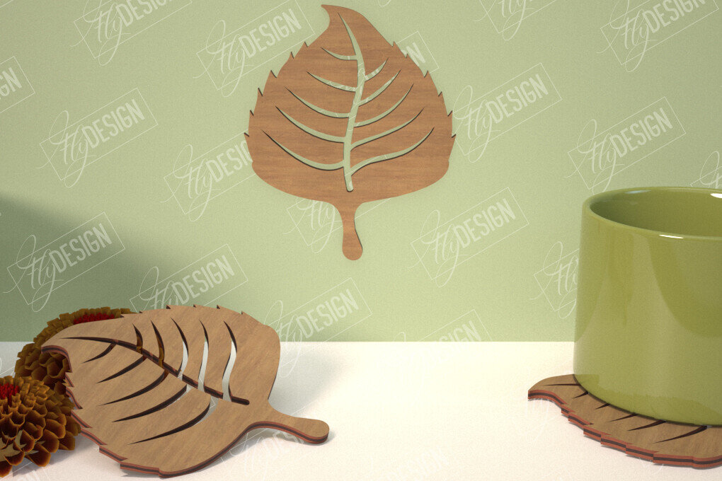 Intra απο ξύλο plywood 3mm-4mm πάχος - Φθινοπωρινό φύλλο | Φθινοπωρινά Σύμβολα | Φθινοπωρινή σεζόν Δίασταση 30x20 cm INTRAFABR-103509918