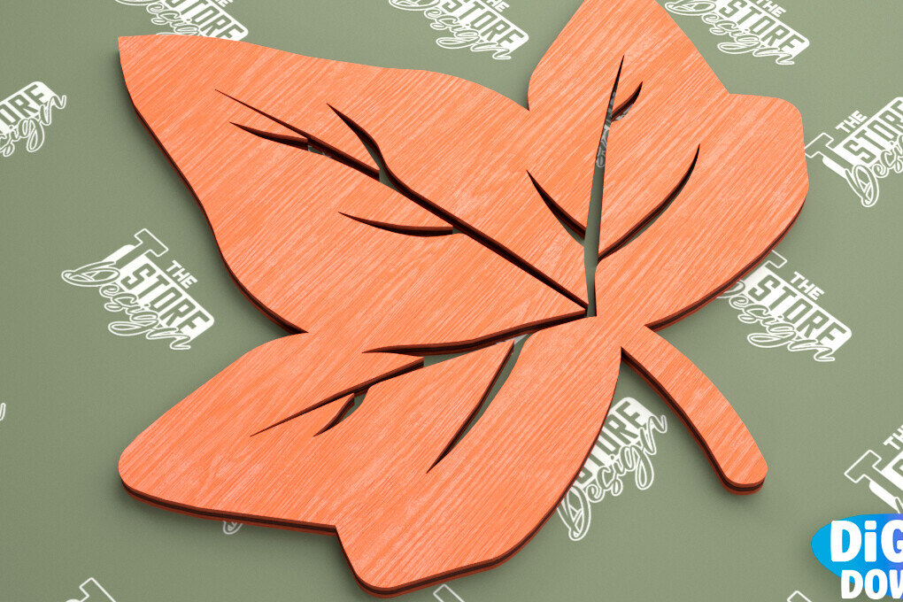 Intra απο ξύλο plywood 3mm-4mm πάχος - Φθινοπωρινό φύλλο | Φθινοπωρινά Σύμβολα | Φθινοπωρινή σεζόν Δίασταση 30x20 cm INTRAFABR-103451861