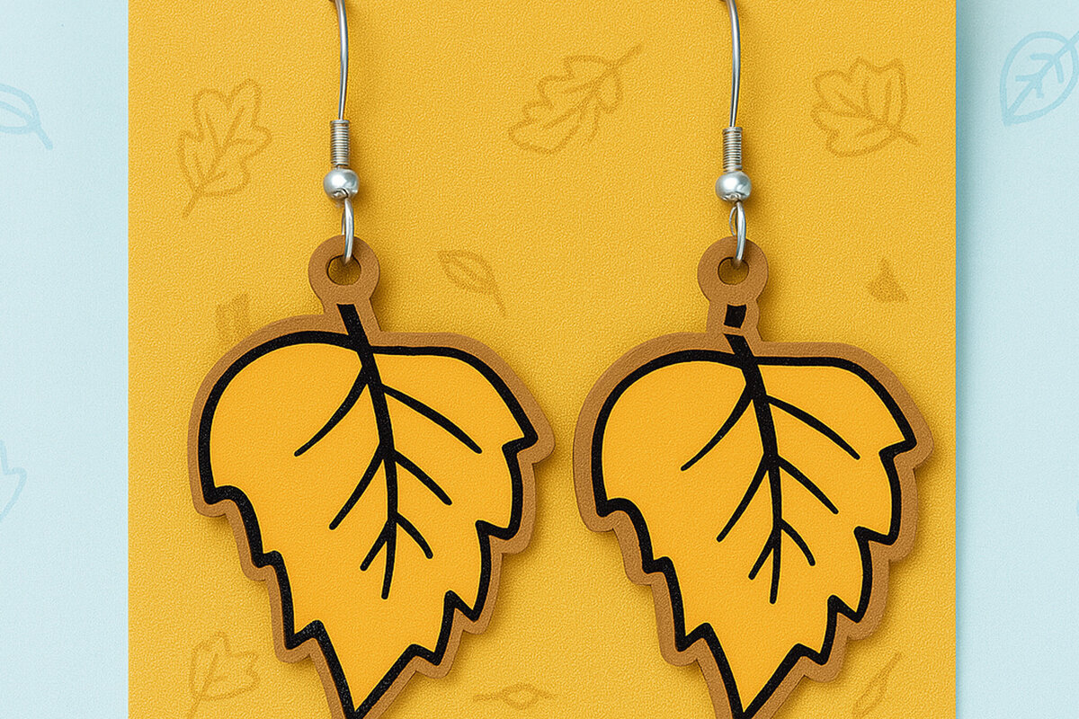 Σετ των 3 Intra απο ξύλο plywood 3mm-4mm πάχος -   για φθινοπωρινά σκουλαρίκια Δίασταση 3x3 cm INTRAFABR-125298107