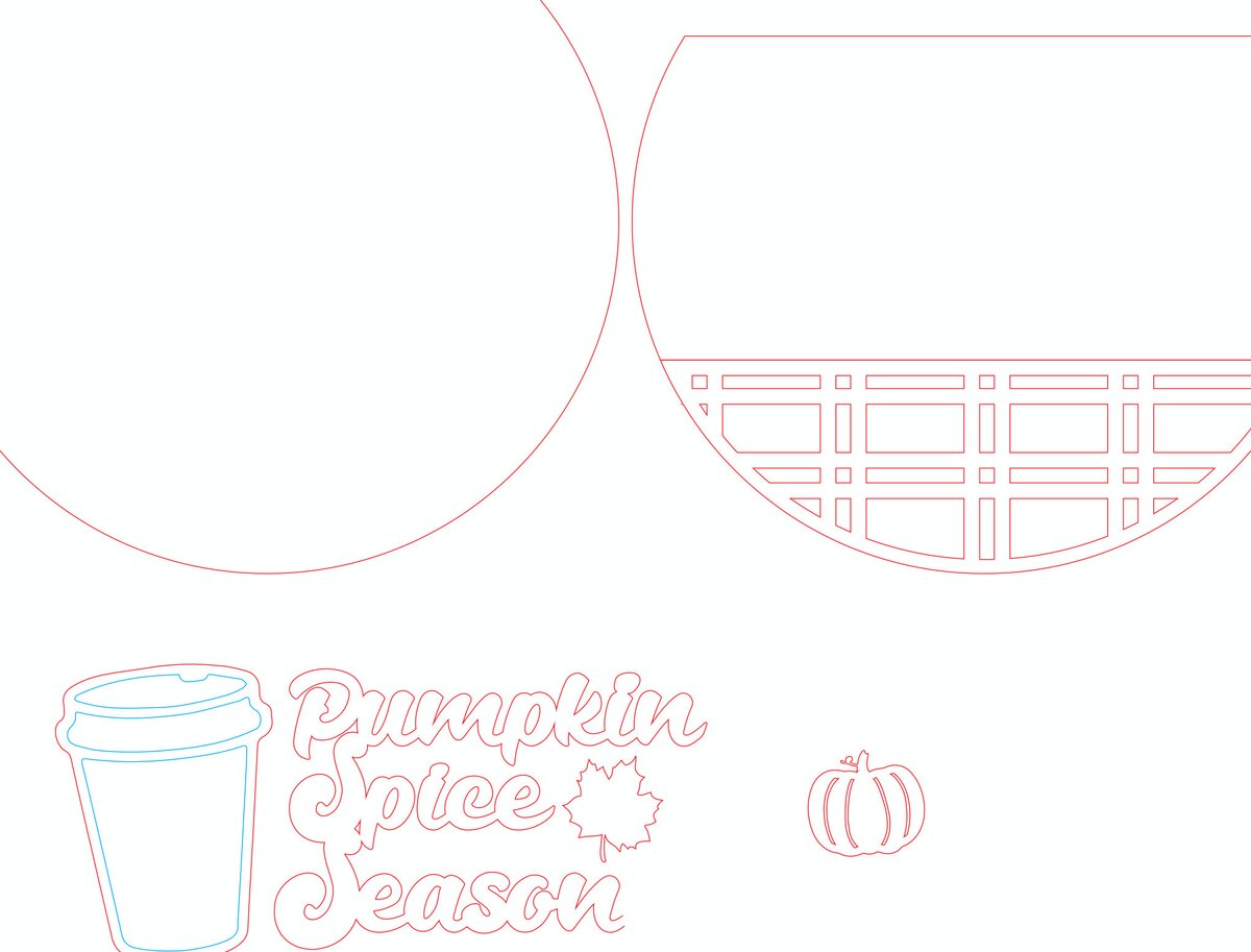 Σετ των 2 Intra απο ξύλο plywood 3mm-4mm πάχος - Fall Leaves Door Hanger  Δίασταση 20x20 cm INTRAFABR-100486814