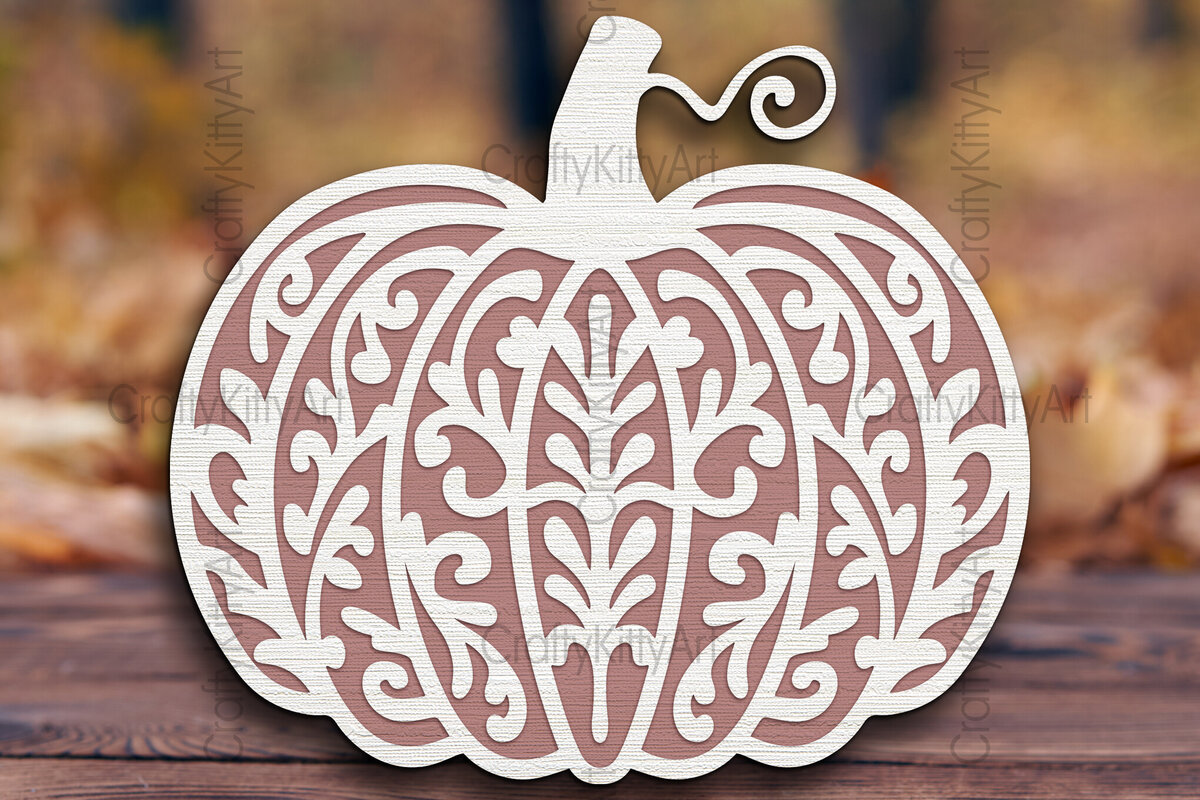 Intra απο ξύλο plywood 3mm-4mm πάχος -  κοπής με λέιζερ Fall Pumpkin Mandala  Δίασταση 30x30 cm INTRAFABR-104069235