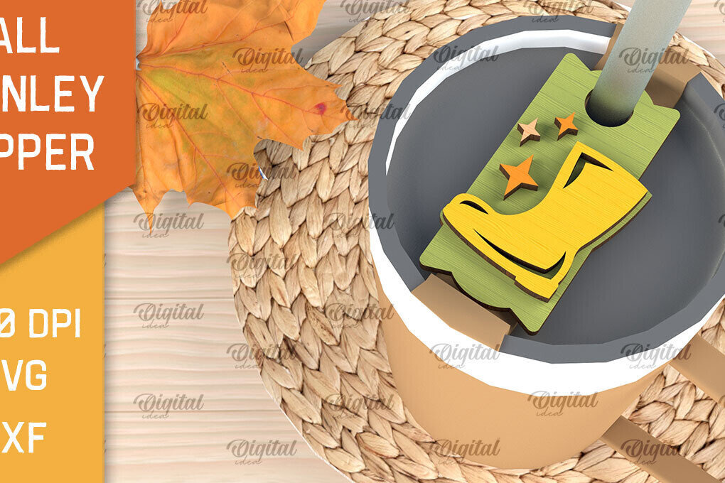 Intra απο ξύλο plywood 3mm-4mm πάχος - Fall Stanley Topper Laser Cut Design Δίασταση 30x20 cm INTRAFABR-103941951