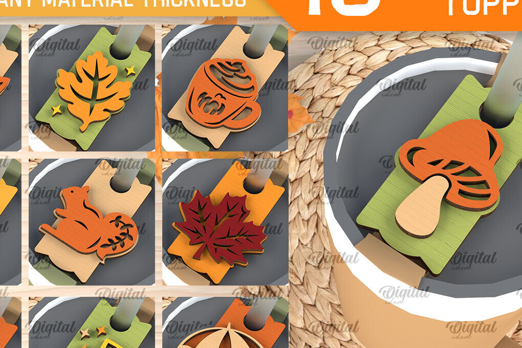 Intra απο ξύλο plywood 3mm-4mm πάχος - Πακέτο κοπής με λέιζερ Fall Stanley Toppers Δίασταση 30x20 cm INTRAFABR-103992826