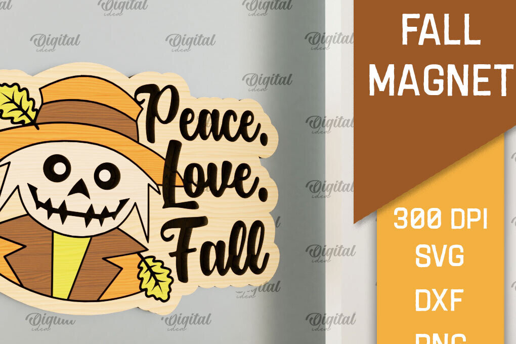 Intra απο ξύλο plywood 3mm-4mm πάχος - Φθινοπωρινή κοπή με μαγνήτη με λέιζερ. Φθινοπωρινό  Δίασταση 30x20 cm INTRAFABR-102889416