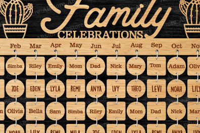 Σετ των 2 Intra απο ξύλο plywood 3mm-4mm πάχος -  σανίδα οικογενειακών γιορτών Δίασταση 20x20 cm INTRAFABR-100825714