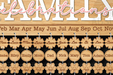 Σετ των 2 Intra απο ξύλο plywood 3mm-4mm πάχος -  σανίδα οικογενειακών γιορτών Δίασταση 20x20 cm INTRAFABR-100003280