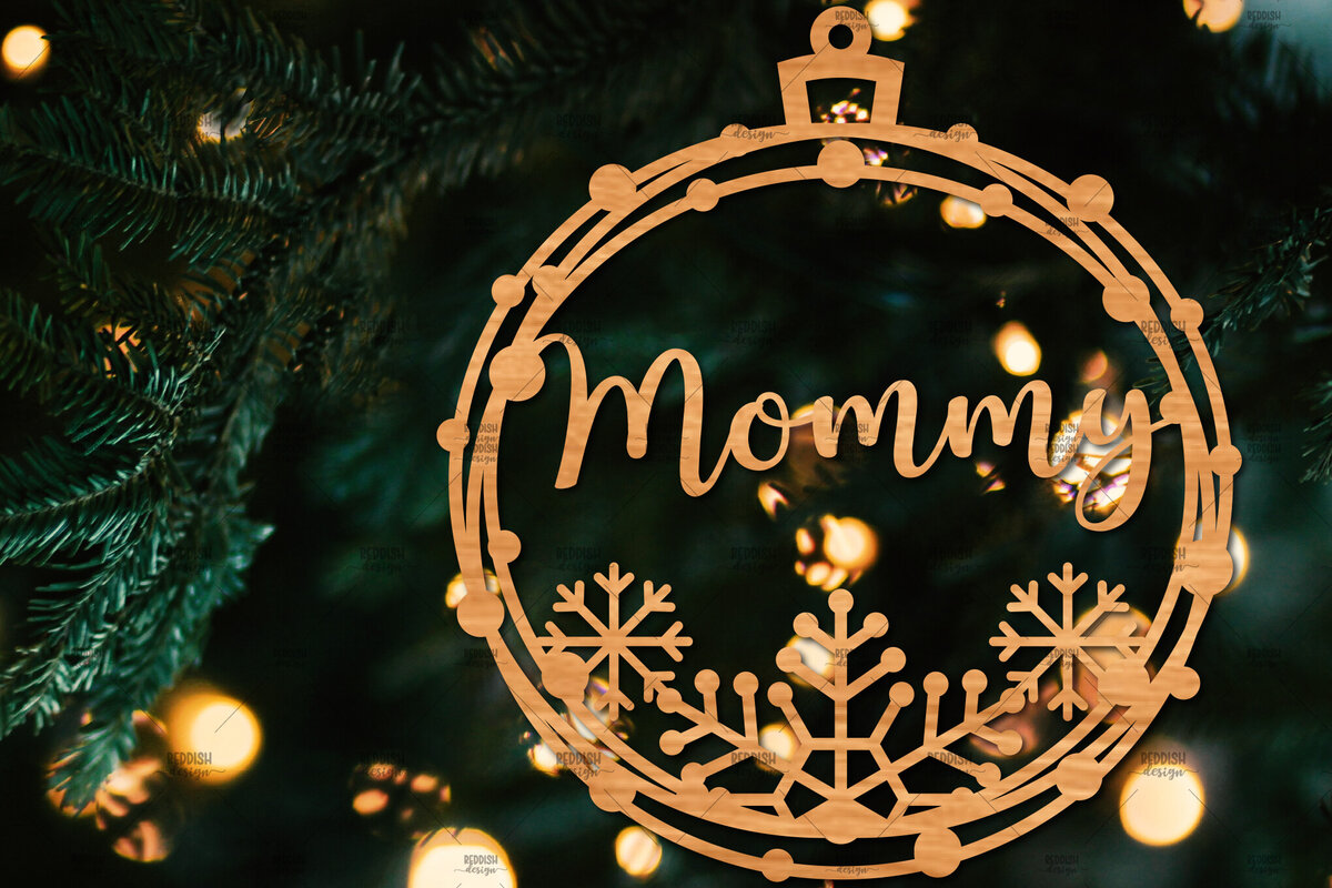 Intra απο ξύλο plywood 3mm-4mm πάχος - Οικογενειακή Χριστουγεννιάτικη Διακόσμηση Laser Cut  Δίασταση 20x20 cm INTRAFABR-107178924