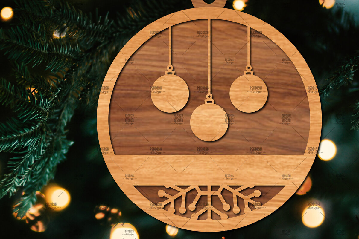 Σετ των 2 Intra απο ξύλο plywood 3mm-4mm πάχος - Οικογενειακή Χριστουγεννιάτικη Διακόσμηση Laser Cut  Δίασταση 20x20 cm INTRAFABR-107179025