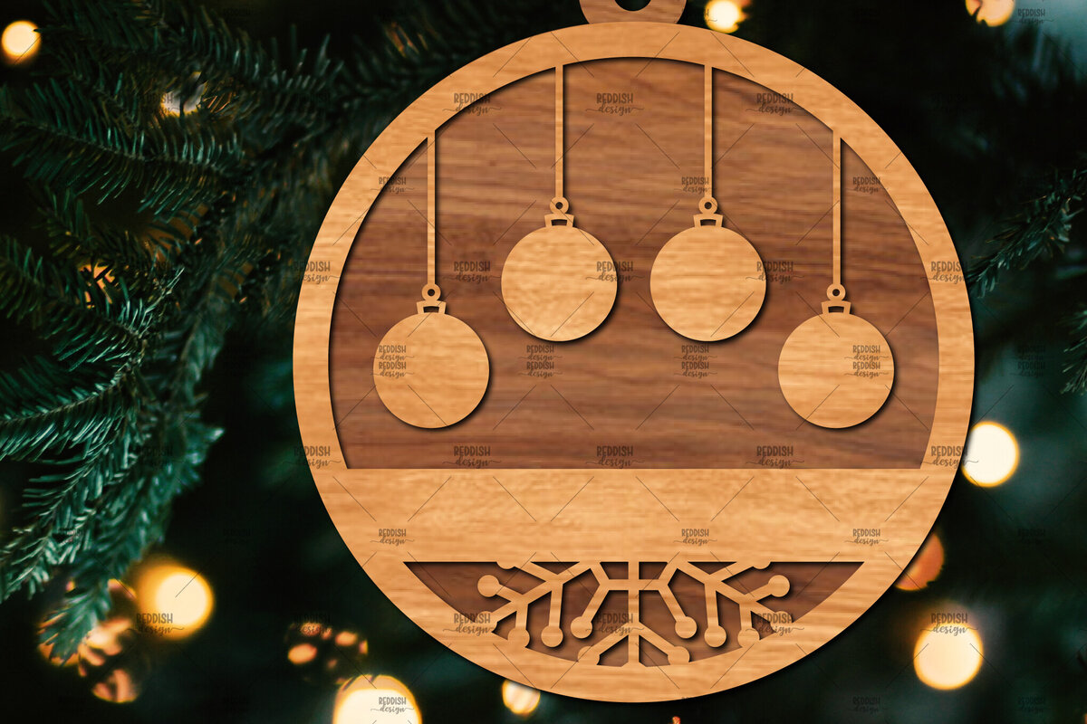 Σετ των 2 Intra απο ξύλο plywood 3mm-4mm πάχος - Οικογενειακή Χριστουγεννιάτικη Διακόσμηση Laser Cut  Δίασταση 20x20 cm INTRAFABR-107179074