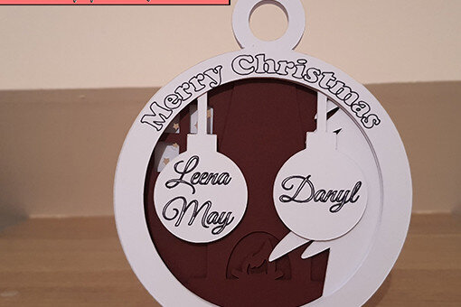 Σετ των 3 Intra απο ξύλο plywood 3mm-4mm πάχος - Οικογενειακό Χριστουγεννιάτικο Στολίδι 1-7 ατόμων Δίασταση 6x6 cm INTRAFABR-18573931