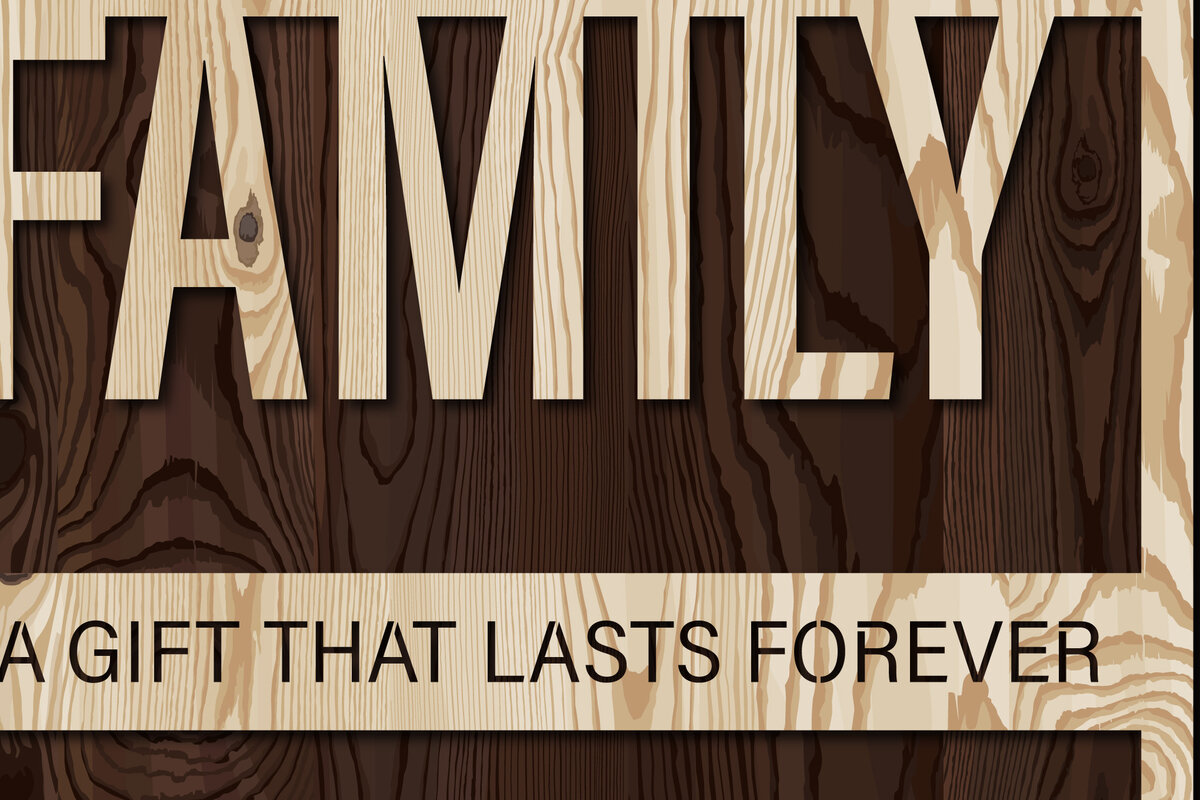 Σετ των 2 Intra απο ξύλο plywood 3mm-4mm πάχος - Οικογενειακή  , Διακόσμηση τοίχου, Δίασταση 20x20 cm INTRAFABR-25251821